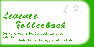 levente hollerbach business card